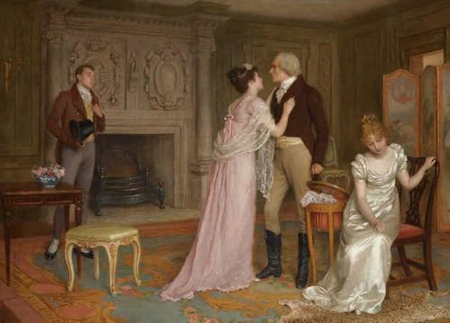 High quality wall art oil painitng handpainted on canvas"Love will triumph" stunningoilpainting.com
