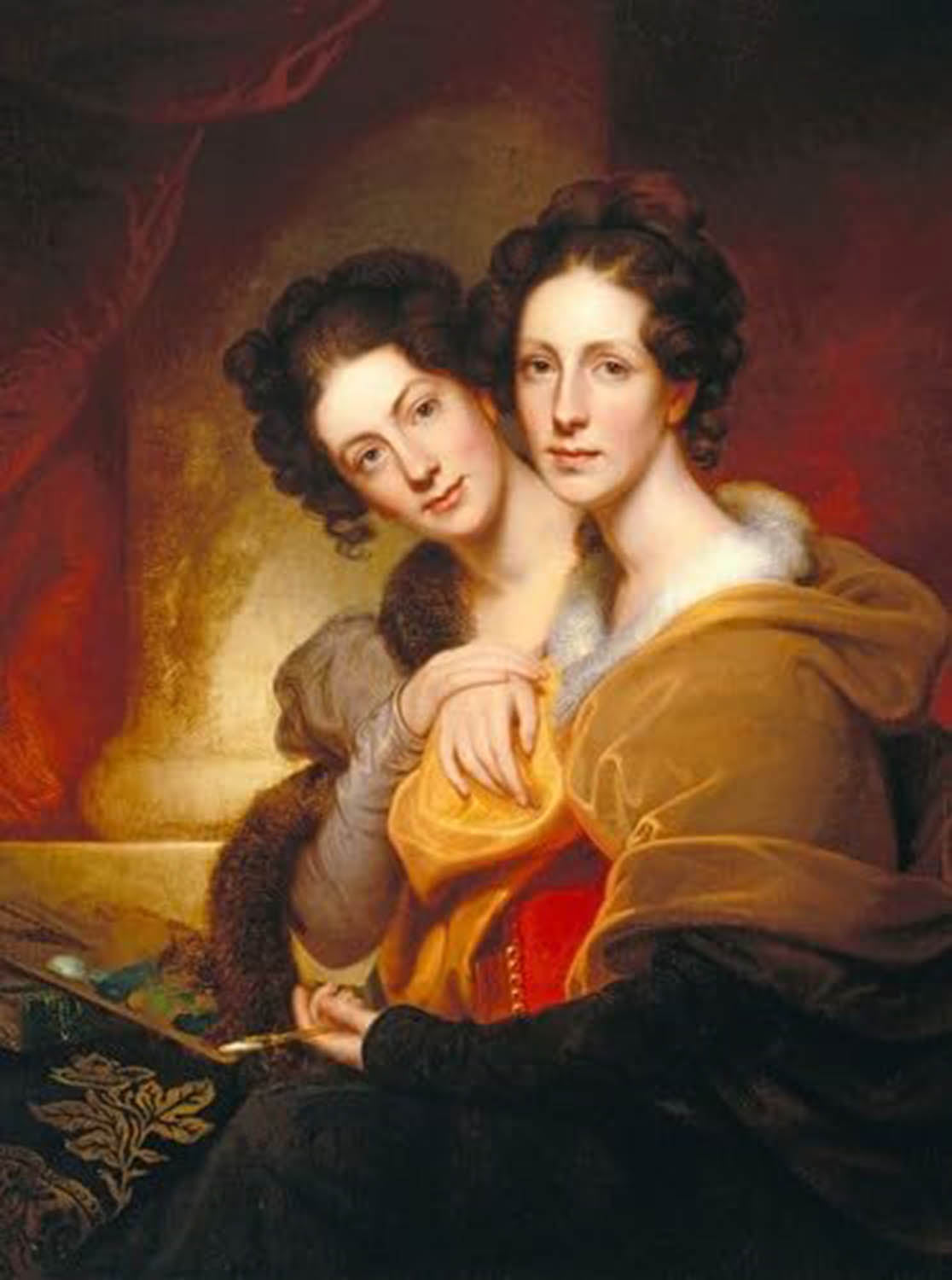 High quality wall art oil painitng handpainted on canvas"The Sisters" stunningoilpainting.com