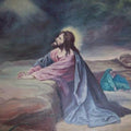 High quality wall art oil painitng handpainted on canvas" Christ praying" stunningoilpainting.com