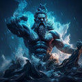 High quality wall art fine art oil painitng handpainted on canvas"The Sea God" stunningoilpainting.com