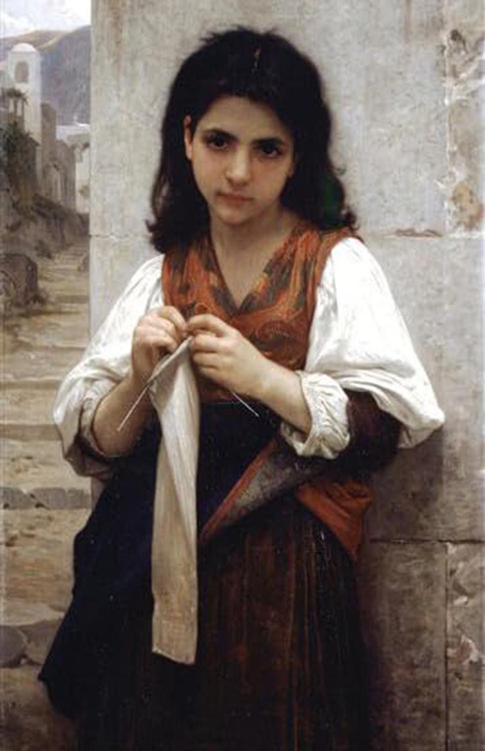 High quality wall art oil painitng handpainted on canvas " Knitting " stunningoilpainting.com