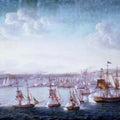 High quality wall art oil painitng handpainted on canvas "Naval battle " stunningoilpainting.com