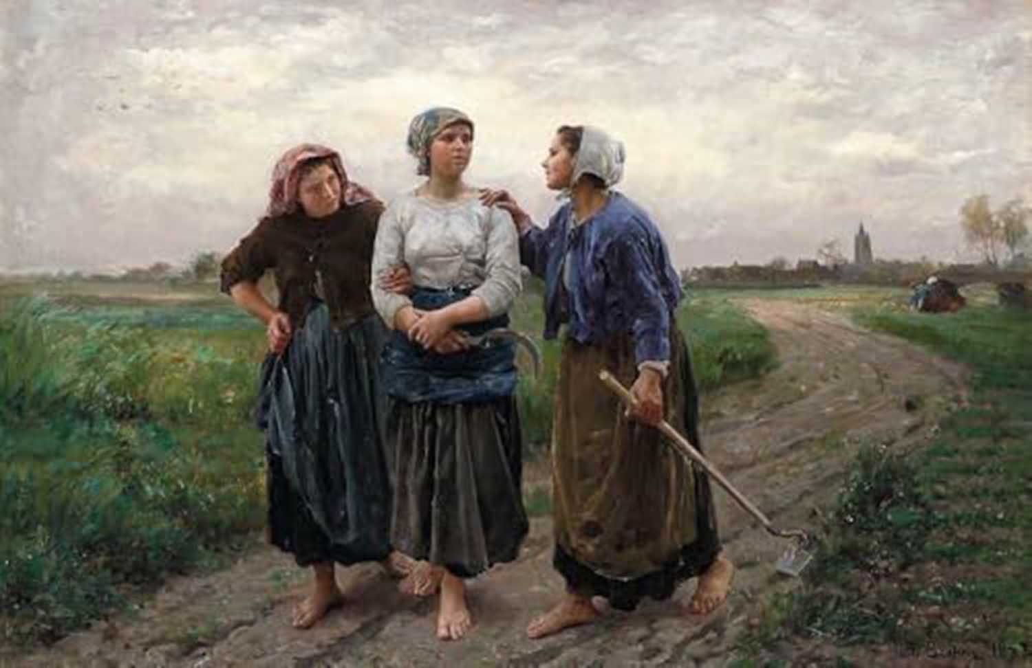 High quality wall art oil painitng handpainted on canvas "three friends" stunningoilpainting.com