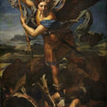 High quality wall art oil painitng handpainted on canvas"War between angels" stunningoilpainting.com
