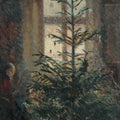 High quality wall art fine art oil painitng handpainted on canvas"a woman sitting by the Christmas tree" stunningoilpainting.com