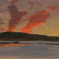 High quality wall art oil painitng handpainted on canvas" Sunset Near Bar Harbor" stunningoilpainting.com