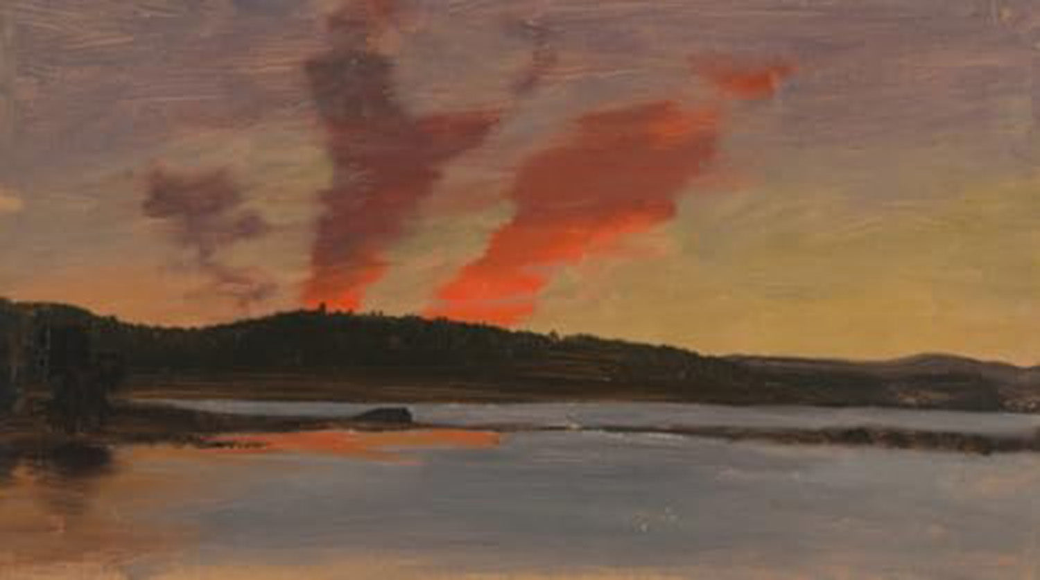 High quality wall art oil painitng handpainted on canvas" Sunset Near Bar Harbor" stunningoilpainting.com