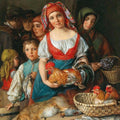 High quality wall art oil painitng handpainted on canvas"Young market vendor" stunningoilpainting.com
