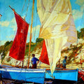 High quality wall art oil painitng handpainted on canvas"sailing boats" stunningoilpainting.com