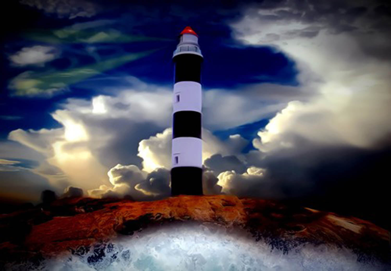 high quality wall art oil painitng handpainted on canvas "Lighthouse" stunningoilpainting.com