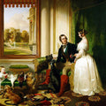 high quality wall art oil painitng handpainted on canvas " Queen Victoria and Prince Albert" stunningoilpainting.com