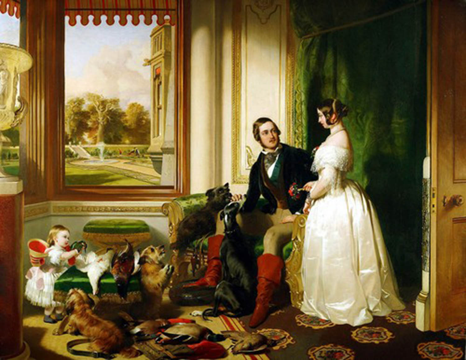 high quality wall art oil painitng handpainted on canvas " Queen Victoria and Prince Albert" stunningoilpainting.com