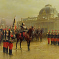 high quality wall art oil painitng handpainted on canvas "presenting to the recruits the flag of the 6th regiment “ stunningoilpainting.com