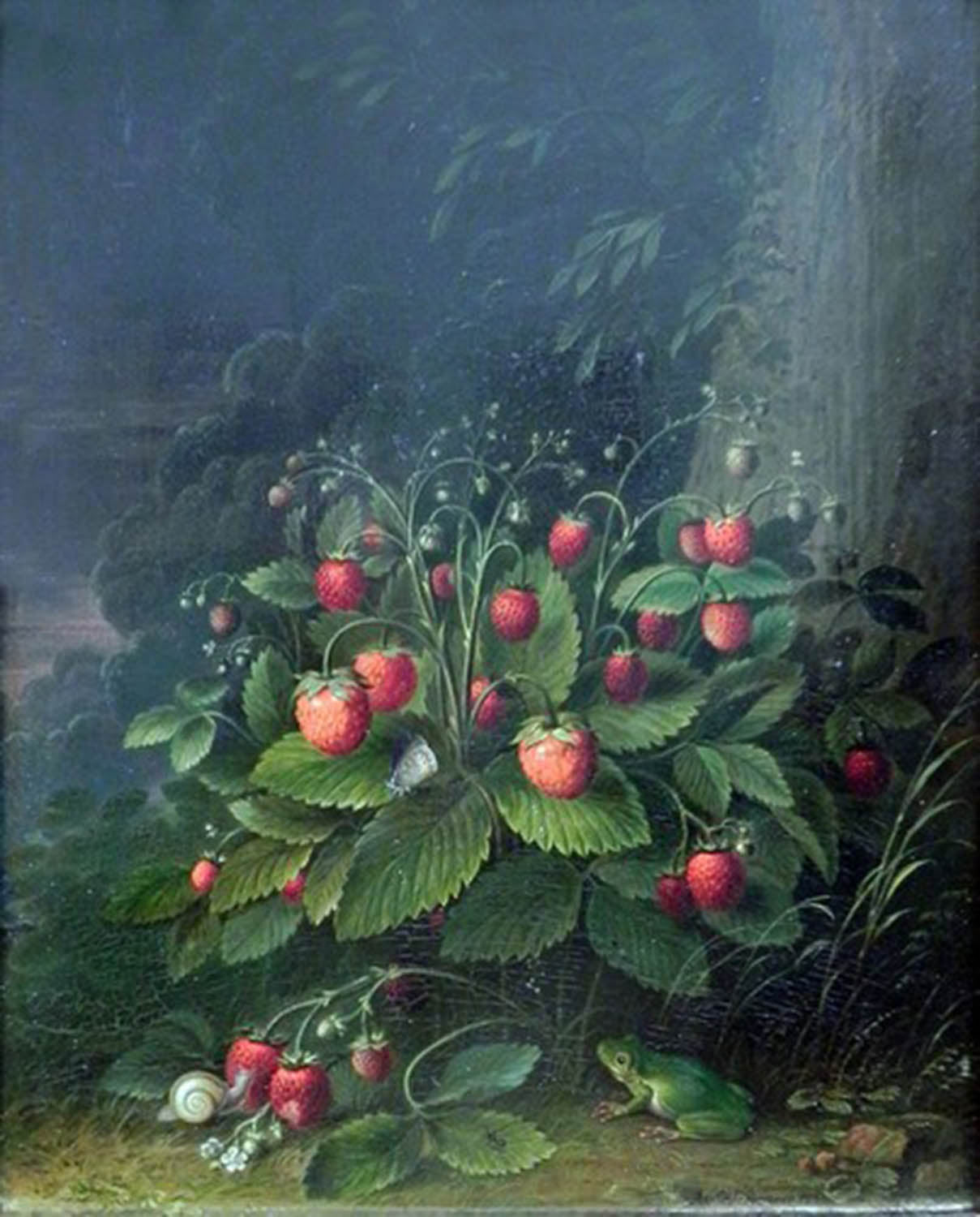 High quality wall art oil painitng handpainted on canvas"Strawberries" stunningoilpainting.com