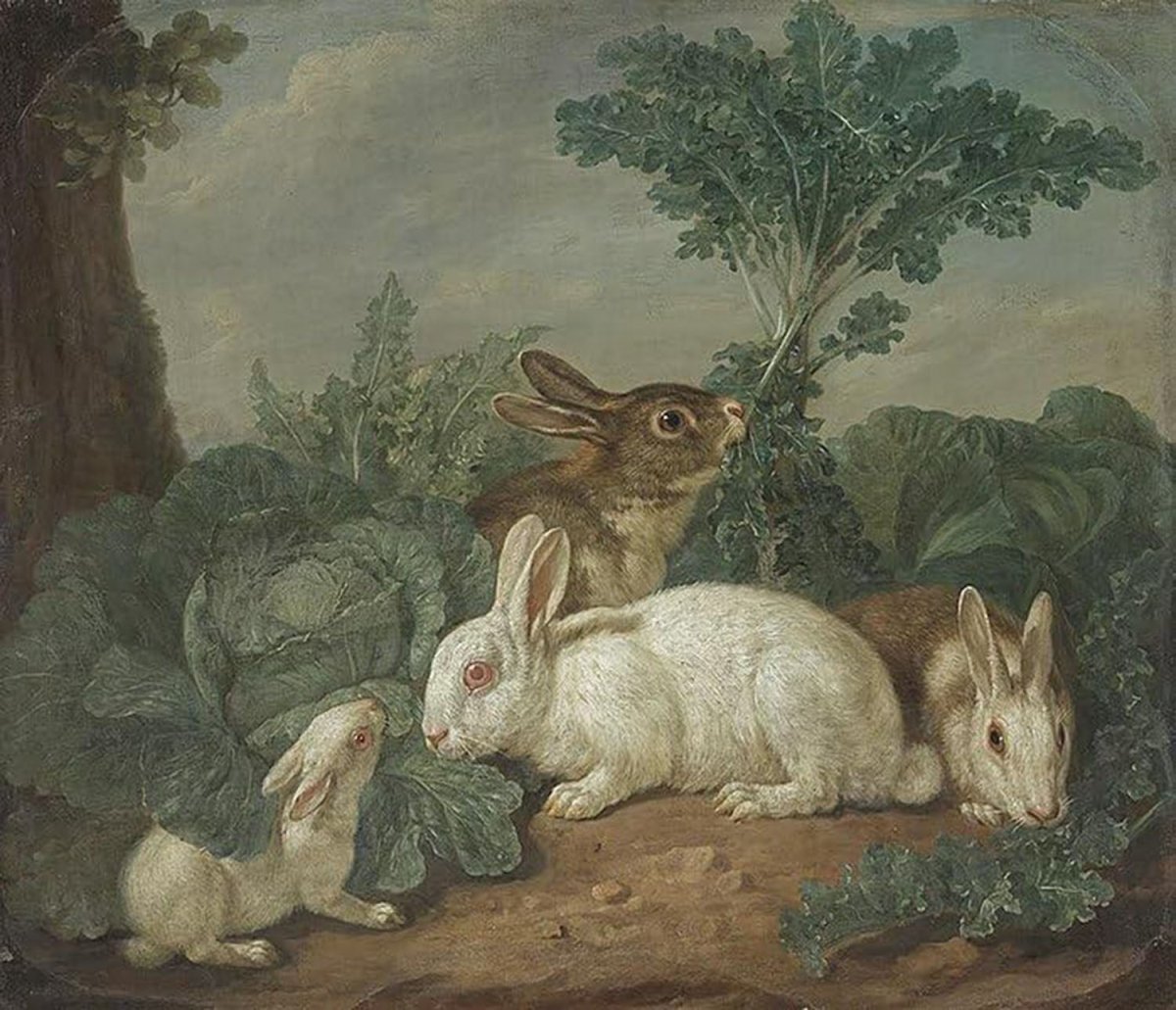 high quality wall art fine art oil painitng handpainted on canvas"rabbits" stunningoilpainting.com