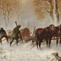 High quality wall art fine art oil painitng handpainted on canvas" Loading the lumber cart"） stunningoilpainting.com