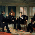 High quality wall art oil painitng handpainted on canvas"Lincoln and his general" stunningoilpainting.com