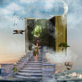 High quality wall art oil painitng handpainted on canvas "Fairy tale world " stunningoilpainting.com