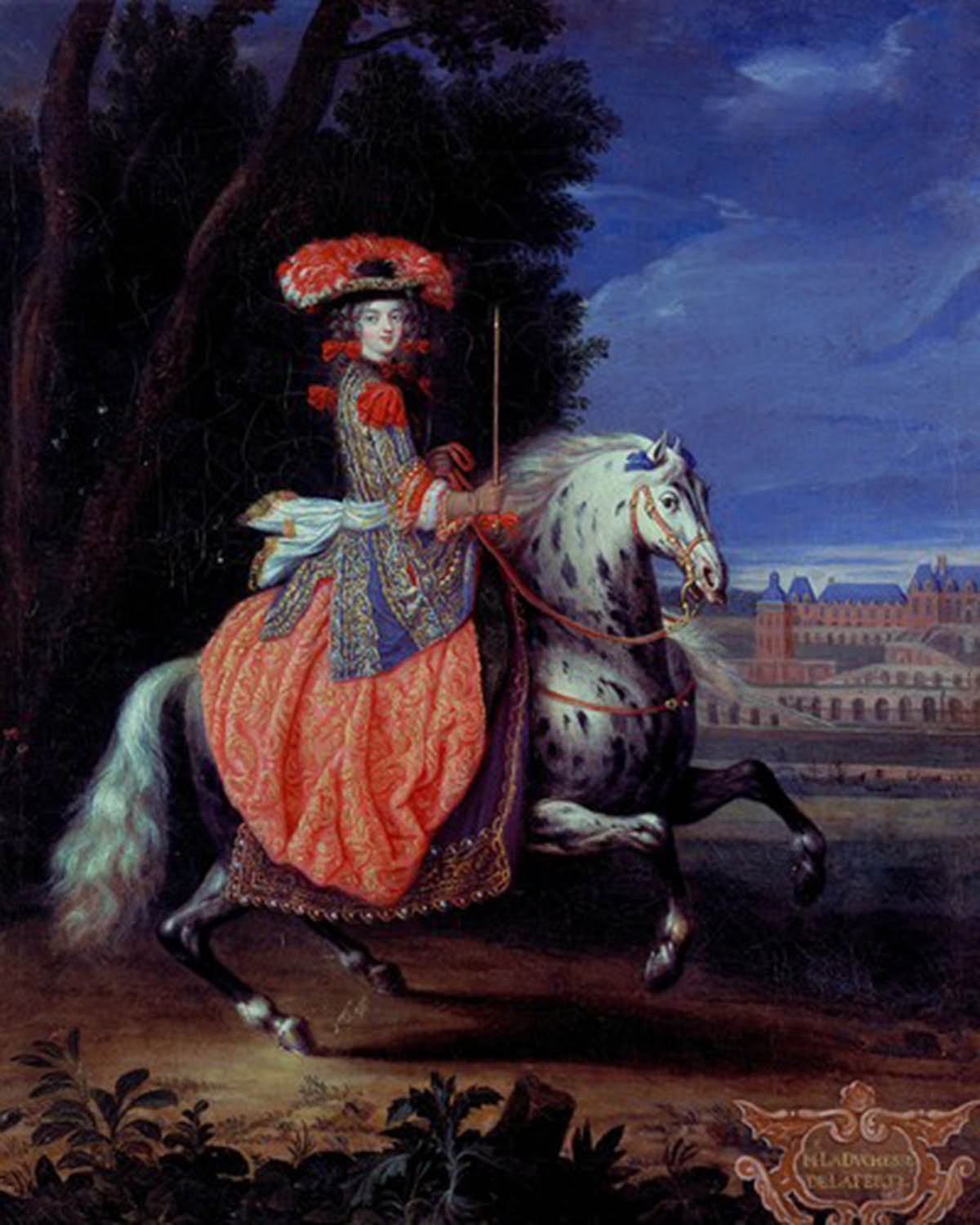 High quality wall art oil painitng handpainted on canvas“a Madame riding on a horse” stunningoilpainting.com