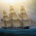 High quality wall art oil painitng handpainted on canvas "warship in the sea" stunningoilpainting.com