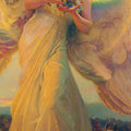 High quality wall art oil painitng handpainted on canvas "The angel of the birds" stunningoilpainting.com