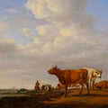 High quality wall art oil painitng handpainted on canvas "Landscape with cattle" stunningoilpainting.com