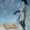 High quality wall art fine art oil painitng handpainted on canvas "woman,angels ,pig" stunningoilpainting.com