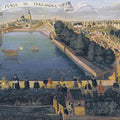 High quality wall art fine art oil painitng handpainted on canvas "figures,bulidings,lake" stunningoilpainting.com