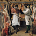High quality wall art fine art oil painitng handpainted on canvas "The Butcher's Shop" stunningoilpainting.com