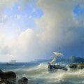 High quality wall art fine art oil painitng handpainted on canvas A Rocky Coast" stunningoilpainting.com