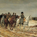 high quality wall art fine art oil painitng handpainted on canvas"Napoleon and his staff are returning after the battle" stunningoilpainting.com