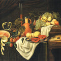 High quality wall art fine art oil painitng handpainted on canvas "Still life on a draped table" stunningoilpainting.com