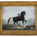 High quality wall art fine art oil painitng handpainted on canvas" jockey and a horse " stunningoilpainting.com