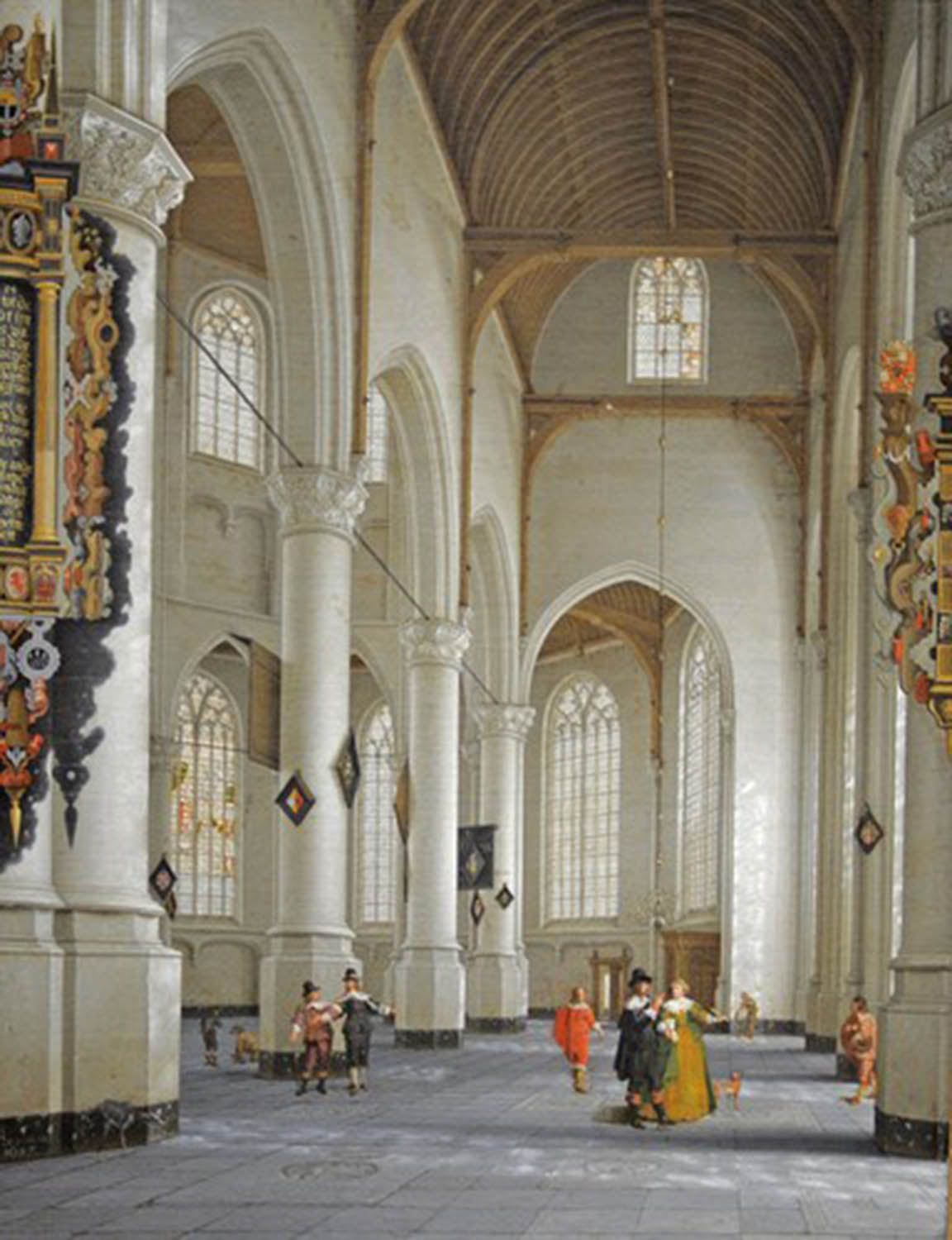 high quality wall art fine art oil painitng handpainted on canvas"The Interior of a Church " stunningoilpainting.com