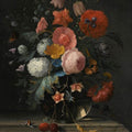 High quality wall art fine art oil painitng handpainted on canvas"Still Life of Roses,Snail Butterfly" stunningoilpainting.com