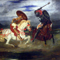 High quality wall art fine art oil painitng handpainted on canvas"knights in the battle field " stunningoilpainting.com