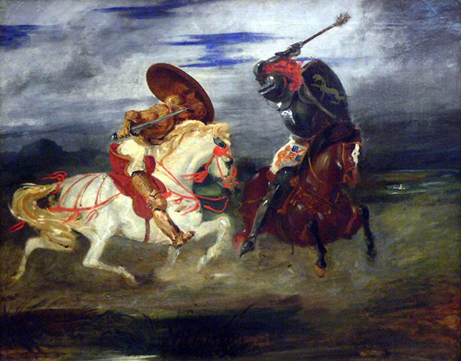 high quality wall art fine art oil painitng handpainted on canvas"knights in the battle field " stunningoilpainting.com