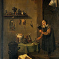 High quality wall art fine art oil painitng handpainted on canvas " An alchemist in his laboratory" stunningoilpainting.com