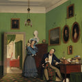 High quality wall art fine art oil painitng handpainted on canvas "A happy family " stunningoilpainting.com