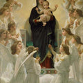 Museum Quality Hand-Painted Oil Art -The Virgin Mary and the Angels stunningoilpainting.com