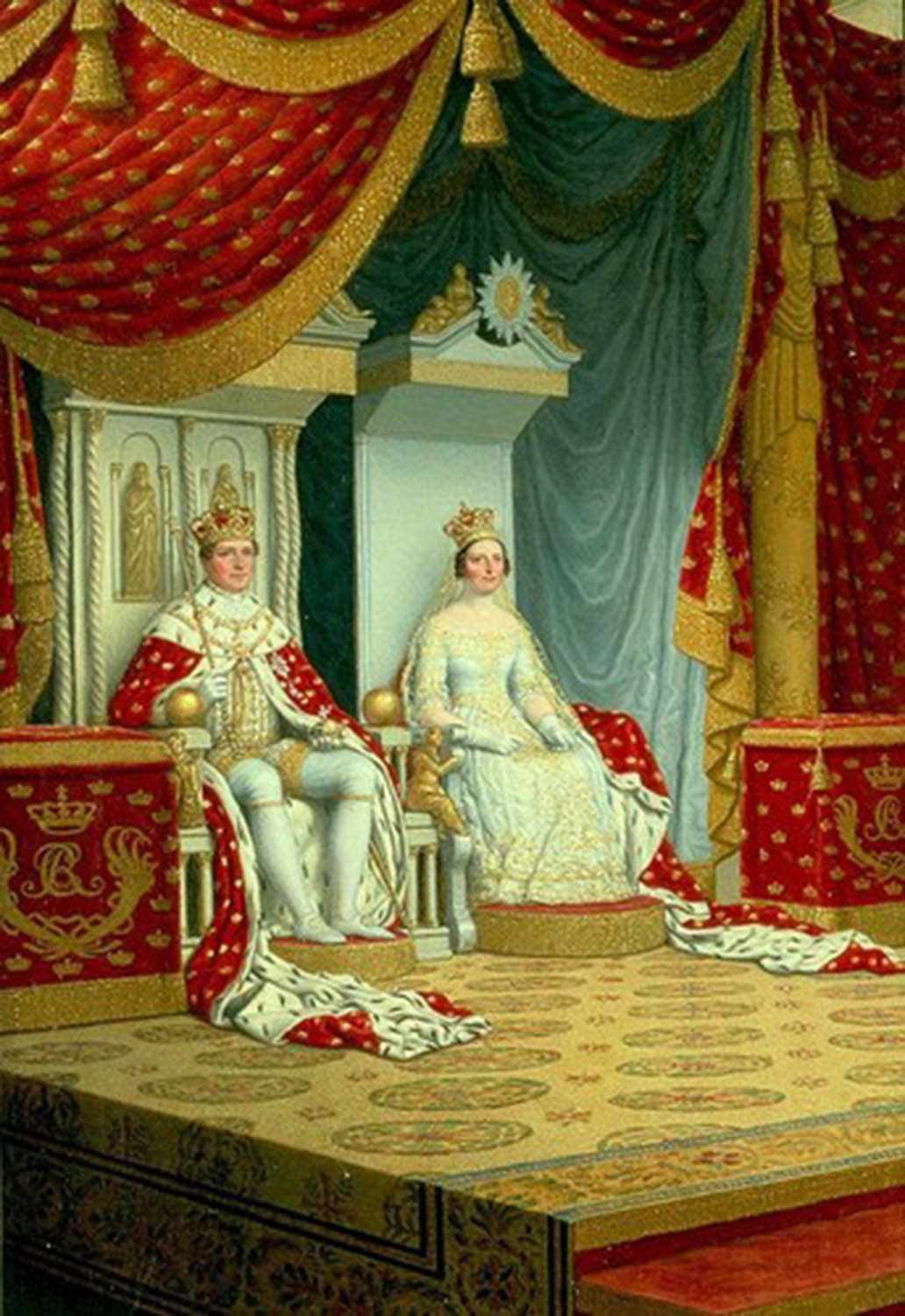 high quality wall art oil painitng handpainted on canvas "King and queen" stunningoilpainting.com