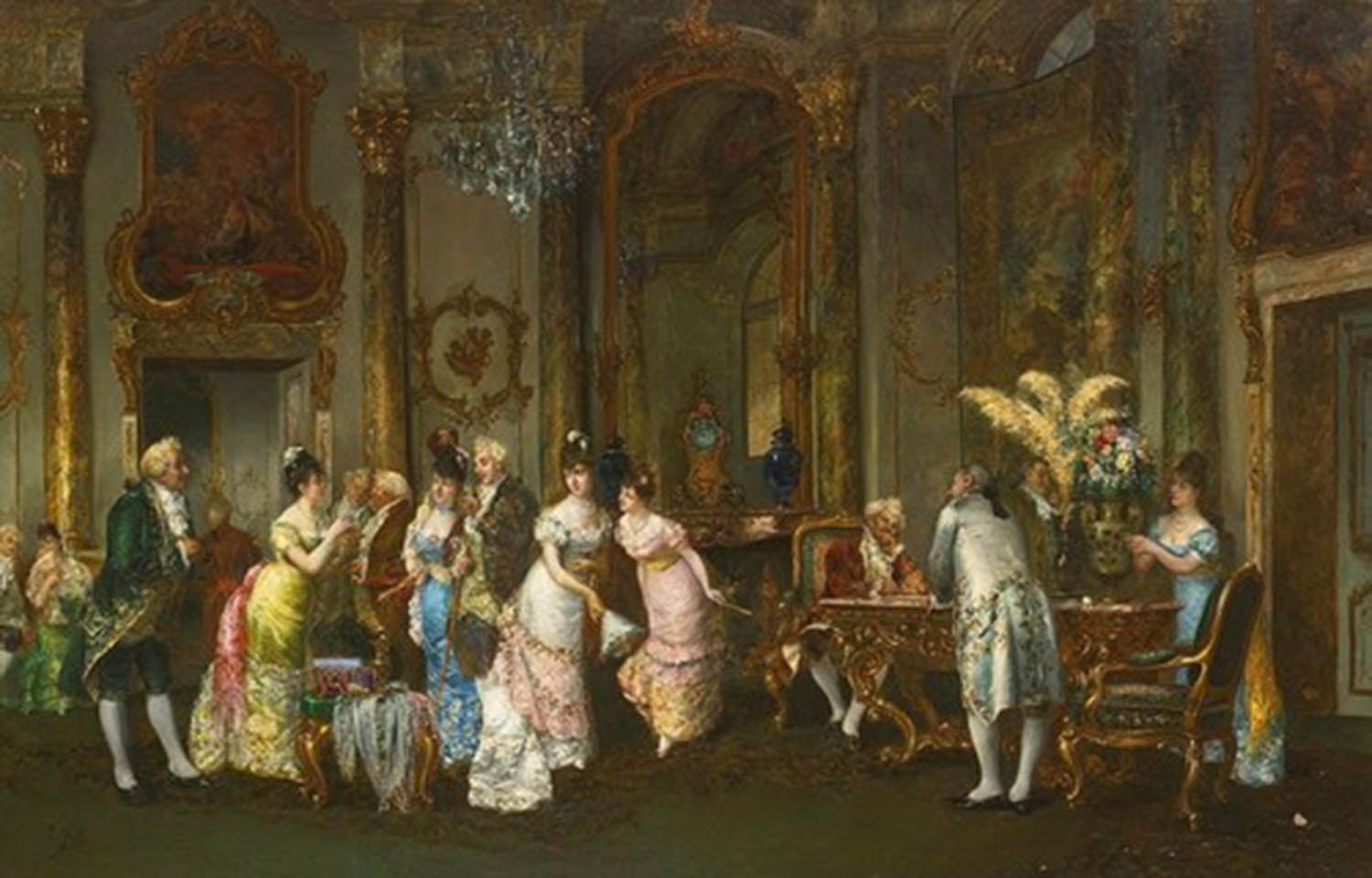 high quality wall art oil painitng handpainted on canvas "Ladies and gentlemen" stunningoilpainting.com