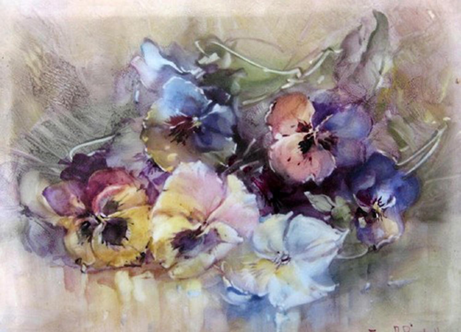 high quality wall art oil painitng handpainted on canvas "flowers" stunningoilpainting.com