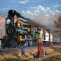 High quality wall art oil painitng handpainted on canvas "Mail Train" stunningoilpainting.com