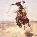 High quality wall art oil painitng handpainted on canvas" The Cowboy riding on a horse " stunningoilpainting.com
