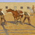 high quality wall art fine art oil painitng handpainted on canvas "cowboys and horses" stunningoilpainting.com