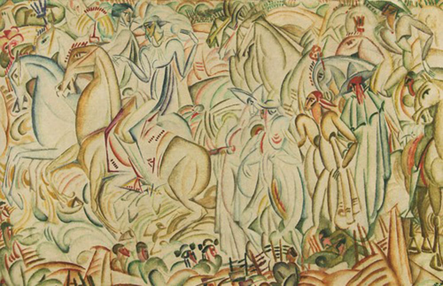 high quality wall art fine art oil painitng handpainted on canvas "figures riding on horses” stunningoilpainting.com