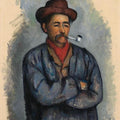 High quality wall art oil painitng handpainted on canvas"Man with a Pipe " stunningoilpainting.com