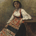 High quality wall art oil painitng handpainted on canvas "Italian Girl " stunningoilpainting.com