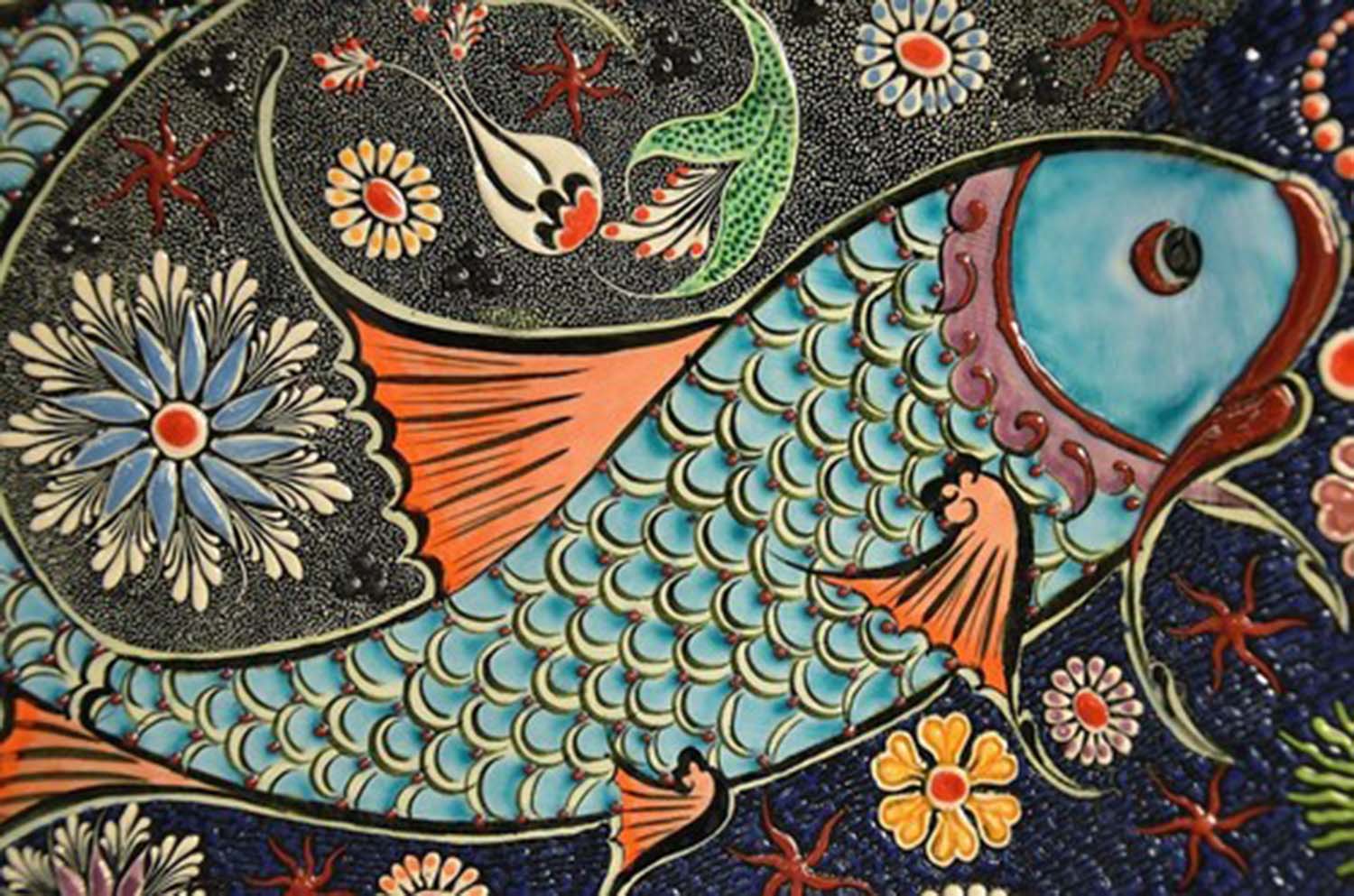 high quality wall art oil painitng handpainted on canvas"a fengshui koi fish" stunningoilpainting.com